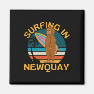 Surfing In Newquay, Bigfoot Good Vibes Surfer Beac Magnet