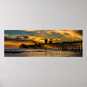 Surfing in Southern California Poster