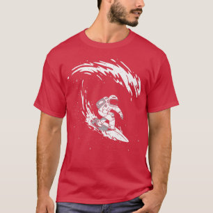 Surfing IN Space Astronaut Astral Cosmic Design Fo T-Shirt