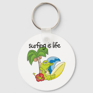 Surfing is Life Key Ring