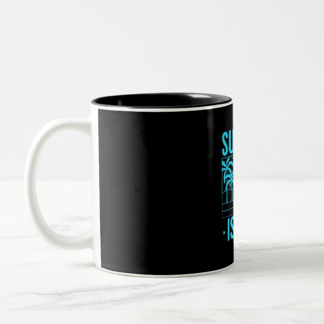 Surfing Is Life Two-Tone Coffee Mug (Left)