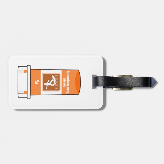 Surfing Is My Drug Luggage Tag (Back Horizontal)