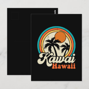 Surfing Kawaii Hawaii Postcard