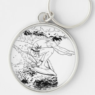 SURFING KEY RING