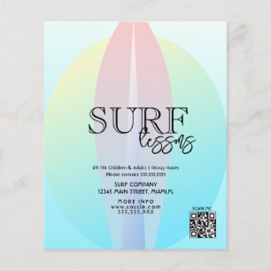 Surfing Lesson Adult Children Business  Flyer