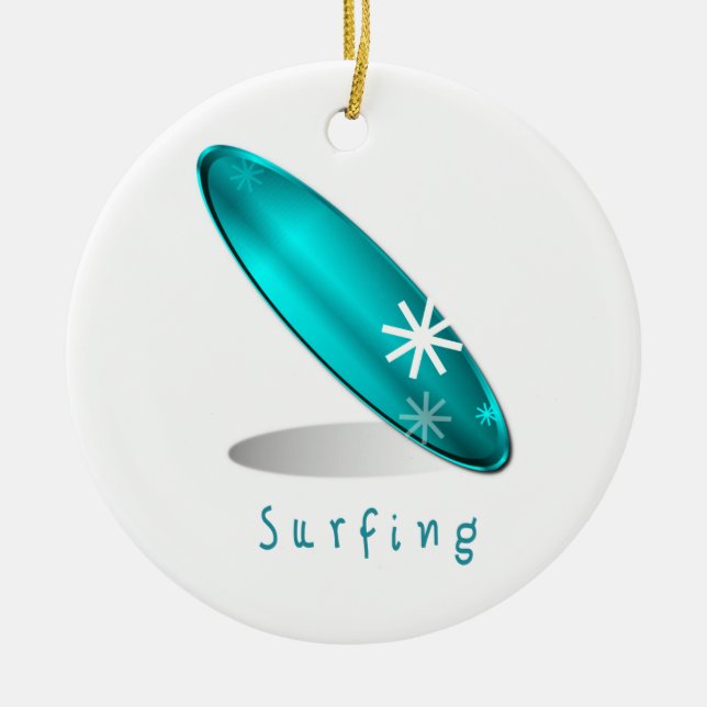 Surfing Logo Ornament (Front)