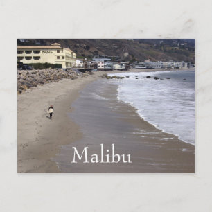 Surfing Malibu California Postcard
