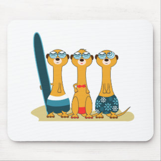 Surfing Meercats Mouse Mat