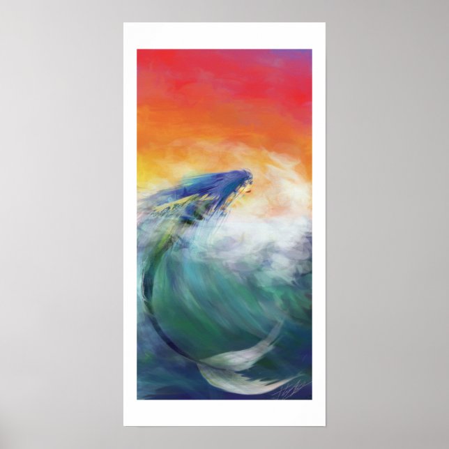 Surfing Mermaid fantasy poster (LARGE) (Front)