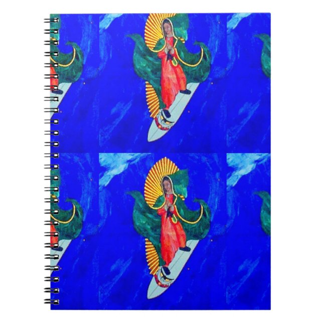 surfing nun blue notebook (Front)