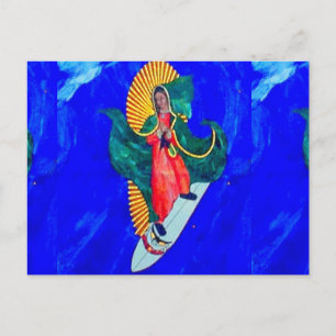 surfing nun postcard