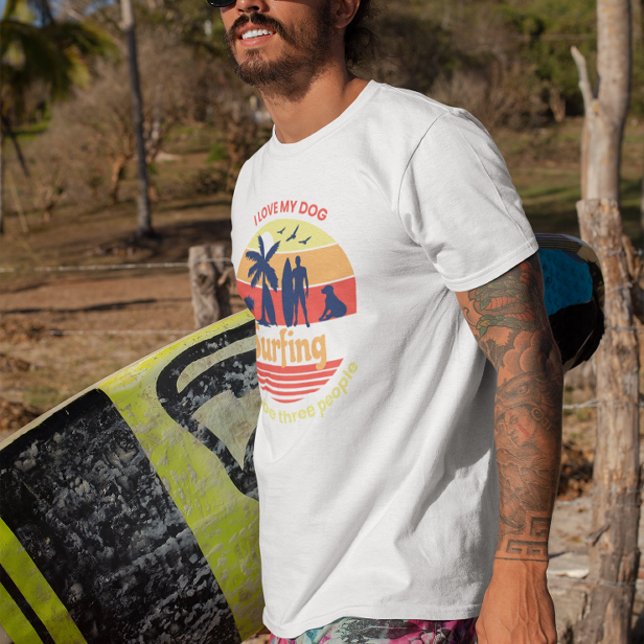 Surfing Ocean Dog Dad Pet lover Adventure Sweatshirt (Creator Uploaded)