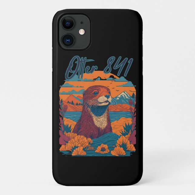 Surfing Otter 841 Otter My Way California Sea Otte Case-Mate iPhone Case (Back)