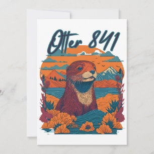 Surfing Otter 841 Otter My Way California Sea Otte Invitation