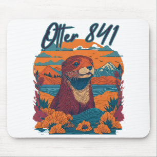 Surfing Otter 841 Otter My Way California Sea Otte Mouse Mat