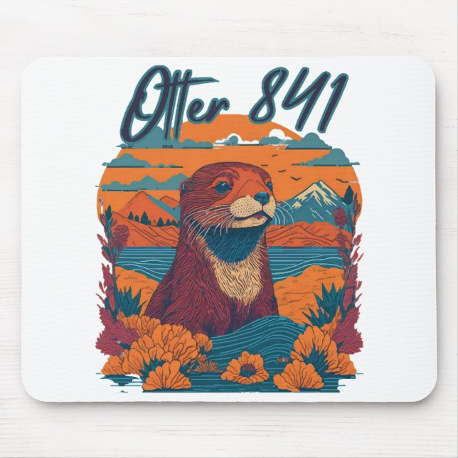 Surfing Otter 841 Otter My Way California Sea Otte Mouse Mat (Front)
