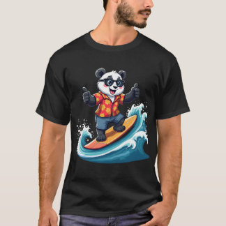 Surfing Panda in Tropical Style – Fun and Relaxed T-Shirt