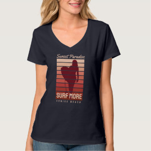 Surfing Paradise Venice Beach Art T-Shirt