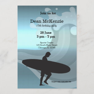 Surfing party invitation