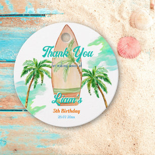 Surfing party thank you favour beach ocean summer  tags