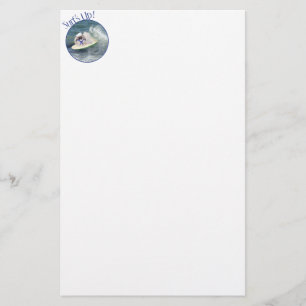 Surfing Pekingese Dog Stationery