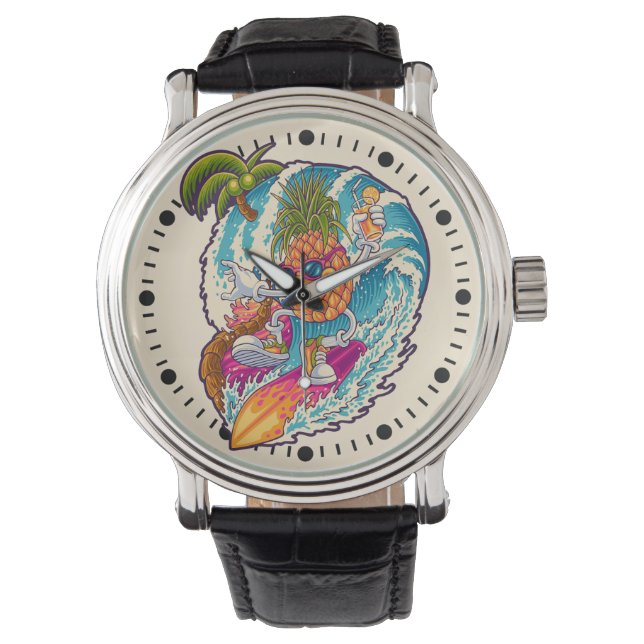 Surfing Pineapple Watch (Front)