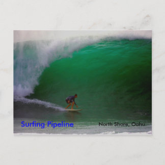 Surfing Pipeline  , North Shore, Oahu Postcard