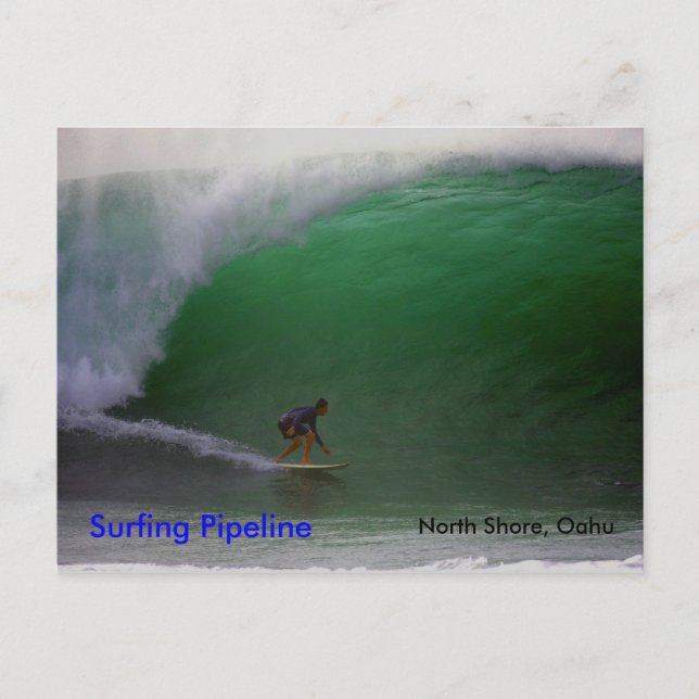 Surfing Pipeline  , North Shore, Oahu Postcard (Front)
