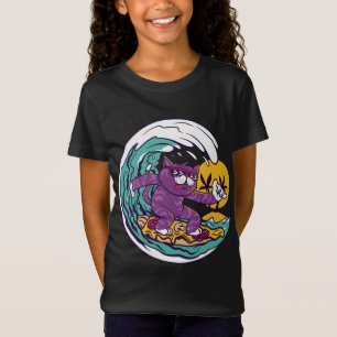 Surfing Pizza Cat Surf T-Shirt