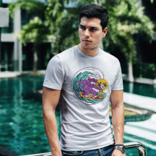 Surfing Pizza Cat T-Shirt