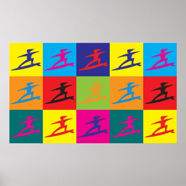 Surfing Pop Art Poster (Front)