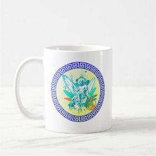 Surfing Poseidon Coffee Mug