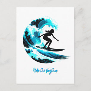surfing postcard