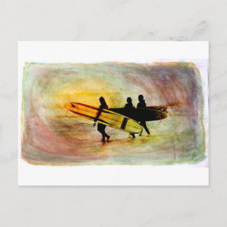 Surfing Postcard