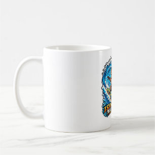 Surfing Racoon Retro Surf Adventure Coffee Mug