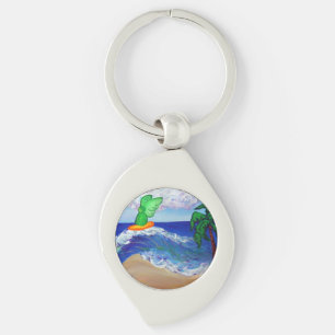 Surfing Raphael Guardian Angel Custom Keychains