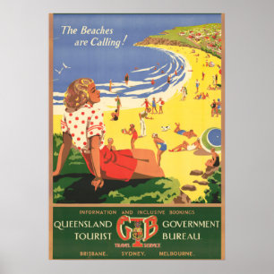 Surfing Resorts - Australia Poster