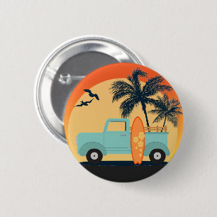 Surfing Retro Button