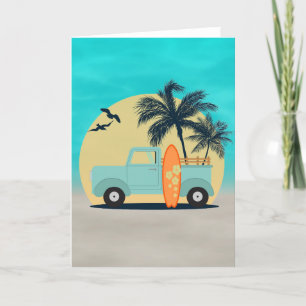 Surfing Retro Card