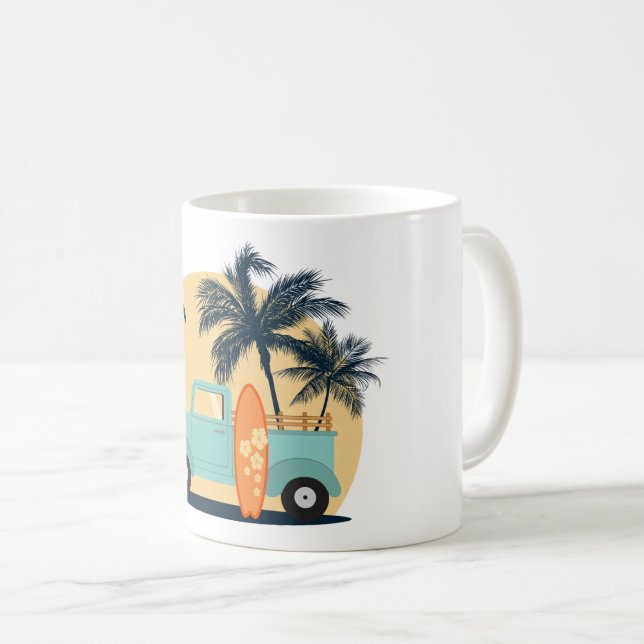 Surfing Retro Coffee Mug (Front Right)