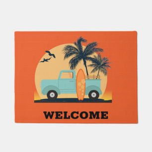 Surfing Retro Door Mat