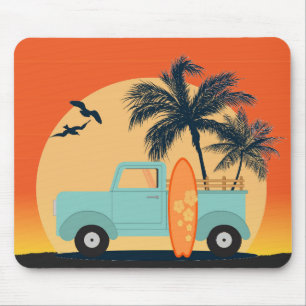 Surfing Retro Mouse Mat