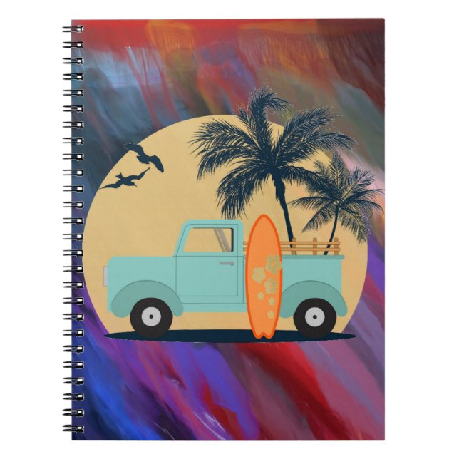 Surfing Retro Notebook (Front)