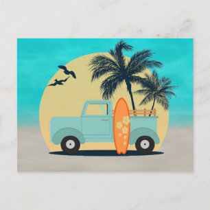Surfing Retro Postcard