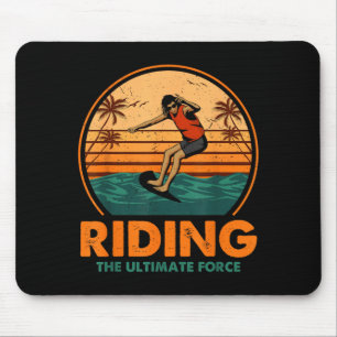 Surfing Riding The Force Sunset Wave Ride Art Mouse Mat