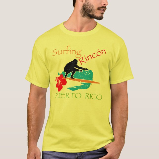 Surfing Rincón, PR T-Shirt (Front)