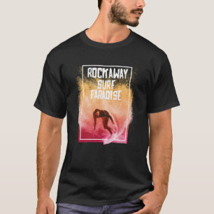 Surfing Rockaway Beach Vacation New York Palm tree T-Shirt