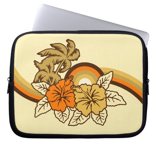 Surfing Safari Hawaiian Neoprene Wetsuit Laptop Sleeve (Front)