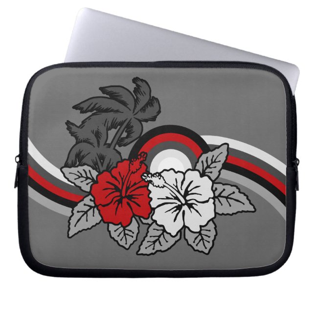 Surfing Safari Hawaiian Neoprene Wetsuit Laptop Sleeve (Front)