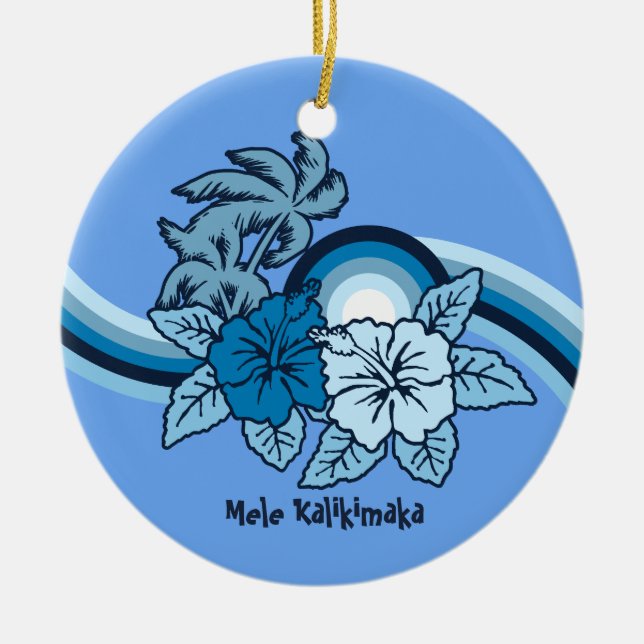 Surfing Safari Holiday Ornaments (Front)